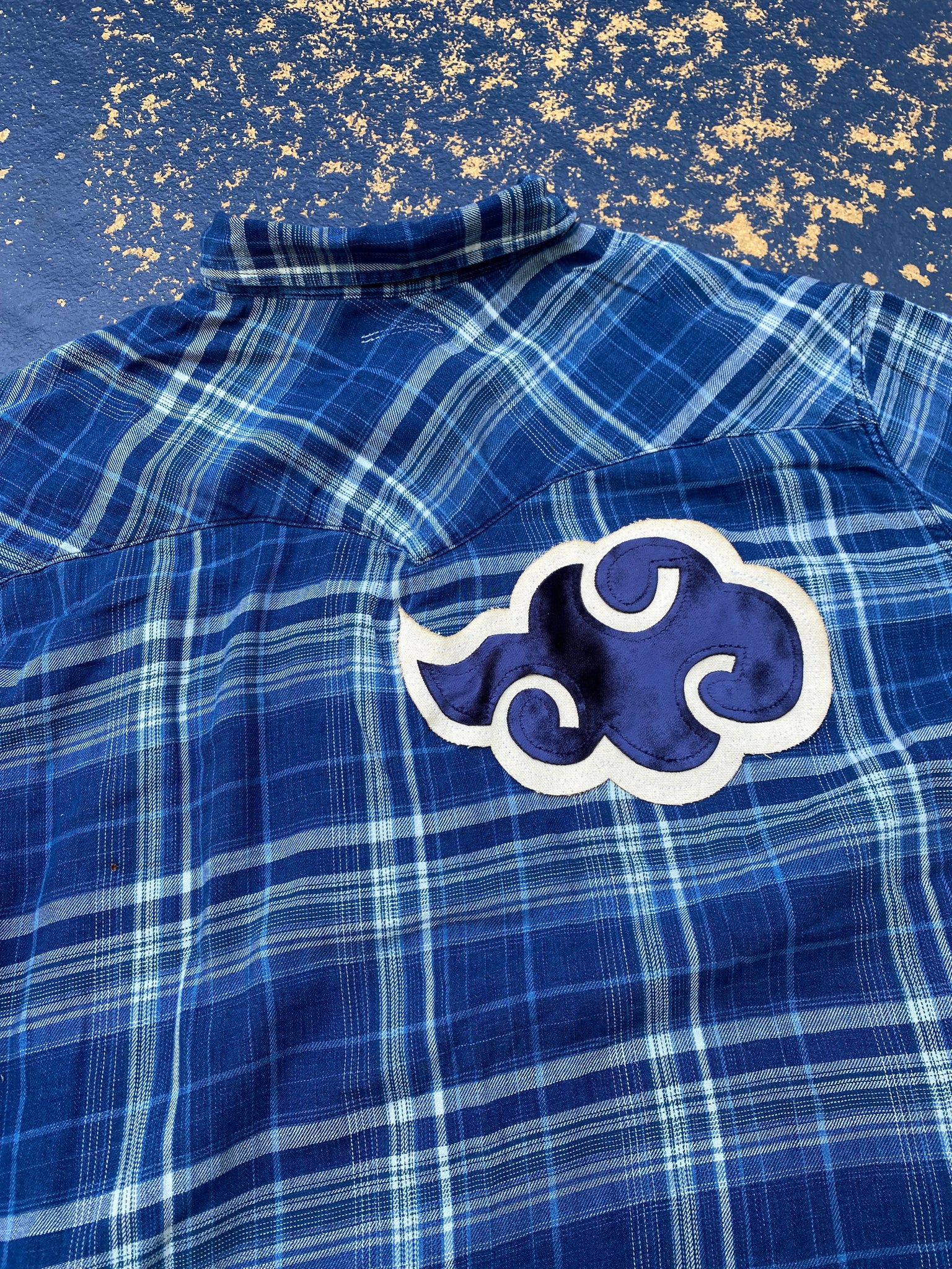 Blue Velvet Clouded western shirt